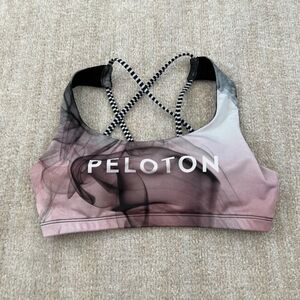 Peloton Onzie Size Medium Dusty Pink Marbled Pattern Sports Bra